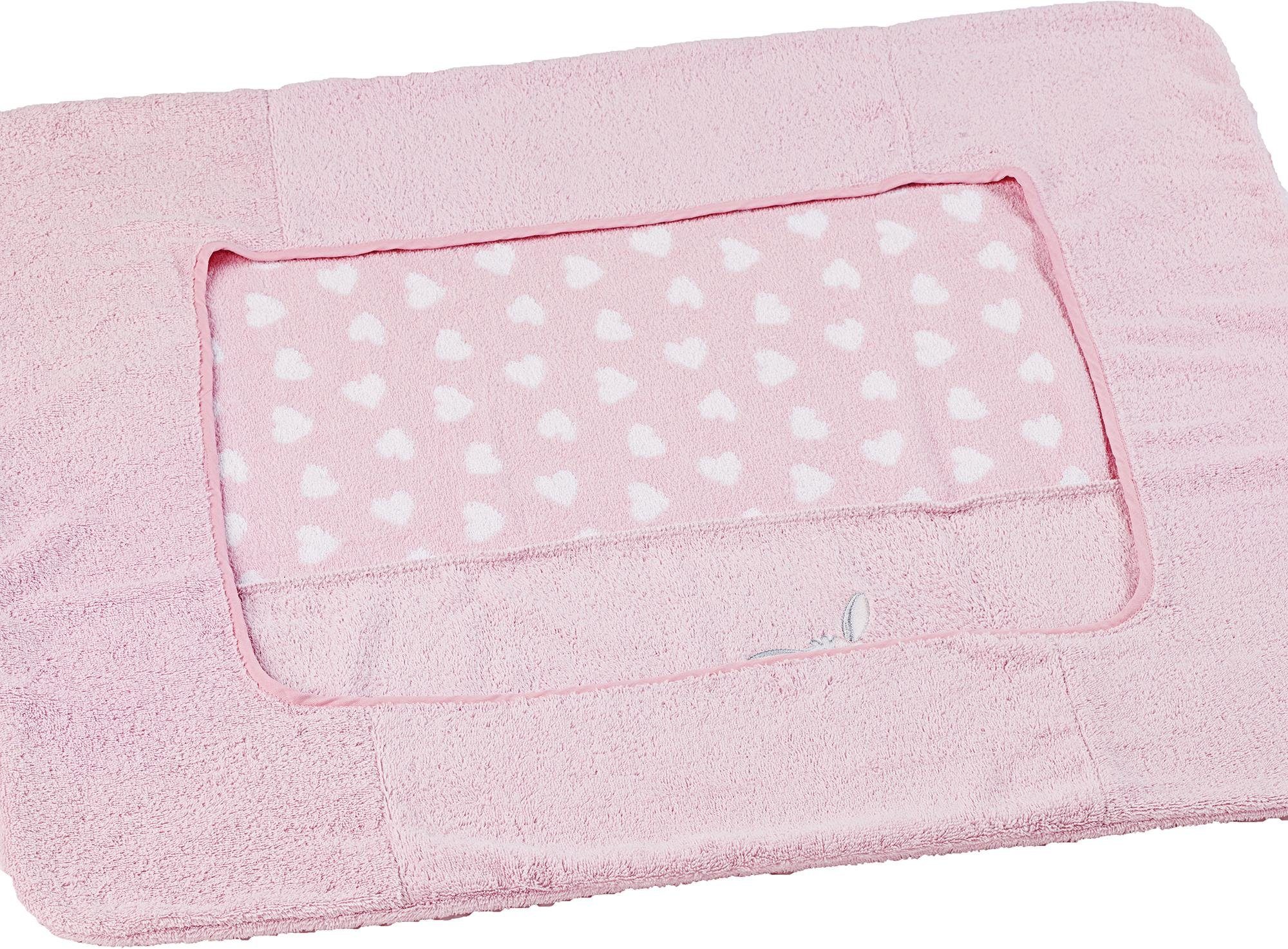 Sterntaler® Wickelauflagenbezug Emmi Girl, Aus kuschelweichem Frottee mit  appliziertem Motiv