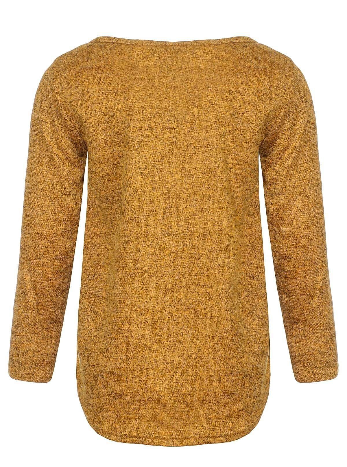 Motiv mit mit Sweatshirt Sweatshirt, Gold (1-tlg) Print KMISSO Pullover Mädchen