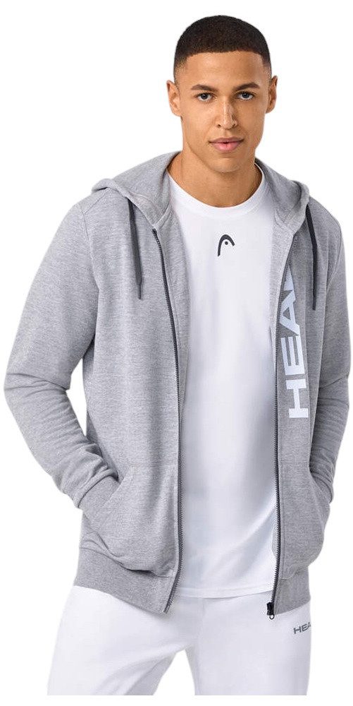 Head Kapuzenpullover Club Original Hoodie Full Zip (Mischgewebe) 2025 grau Herren