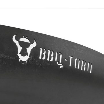 BBQ-Toro Feuerschale Ø 70 cm, Schwarz, Outdoor Dreibein Feuerstelle für Garten/Terrasse, mit Griffen