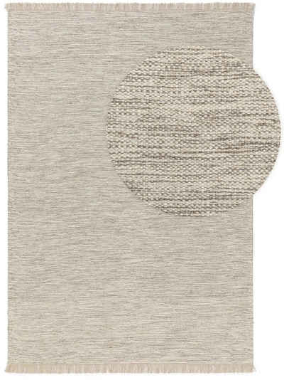 Wollteppich Silas, benuta, rechteckig, Höhe: 5 mm, Kunstfaser, Berber, Ethno-Style, Wohnzimmer