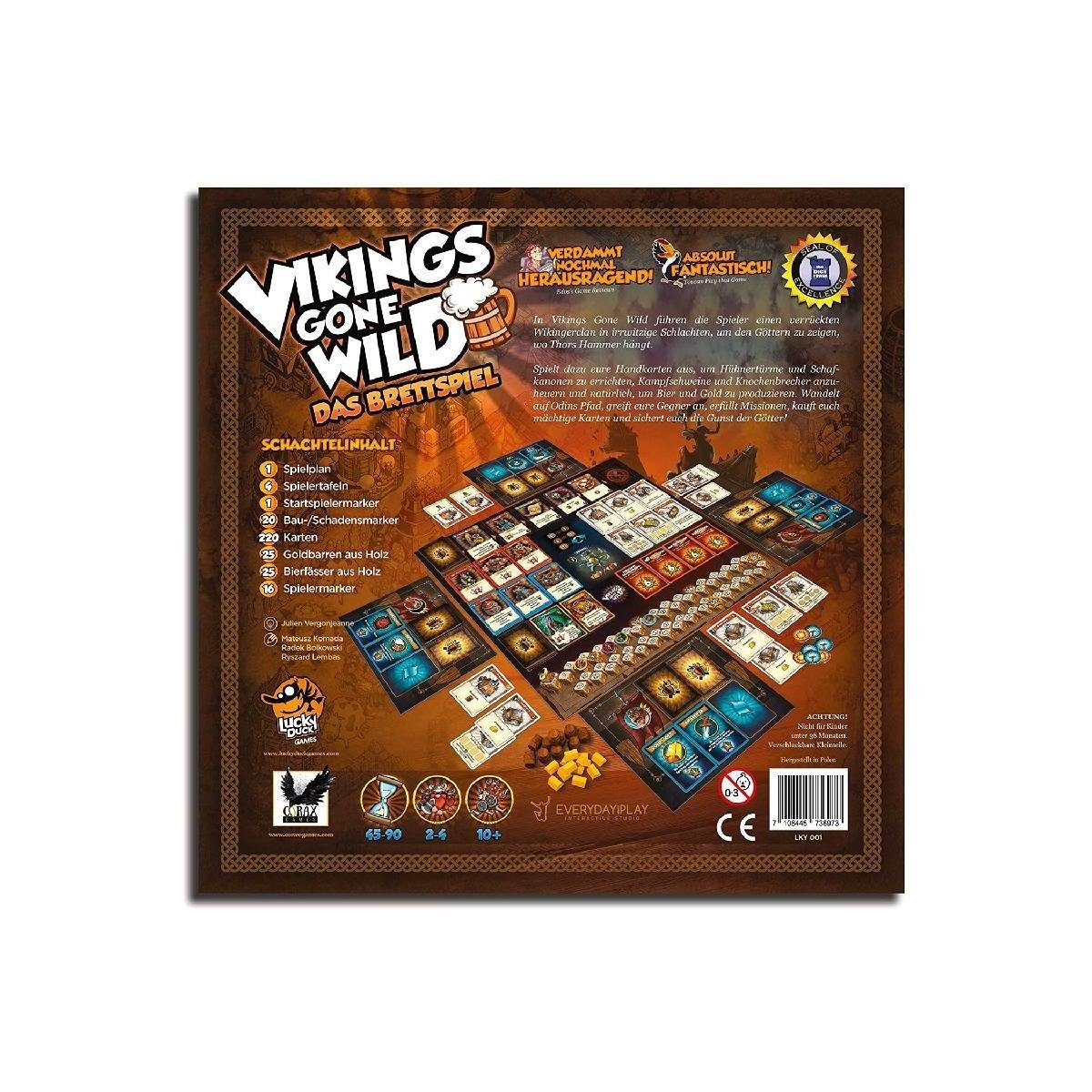 Corax Games Spiel, Familienspiel 1019965 - Vikings Gone Wild, Brettspiel  für 2 - 4...