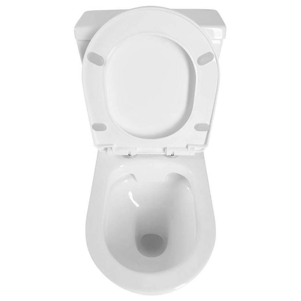 HAK WC-Komplettset HAK MALTA Kombi-WC, spülrandlos, inkl. Toilettensitz !, (3-St)