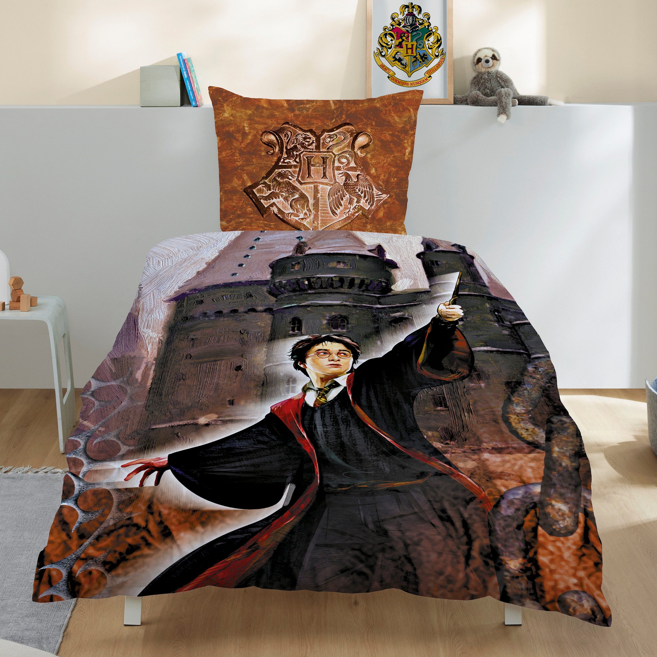 Familando Kinderbettwäsche Harry Potter 135x200 80x80 cm Fleece-Bettwäsche günstig online kaufen