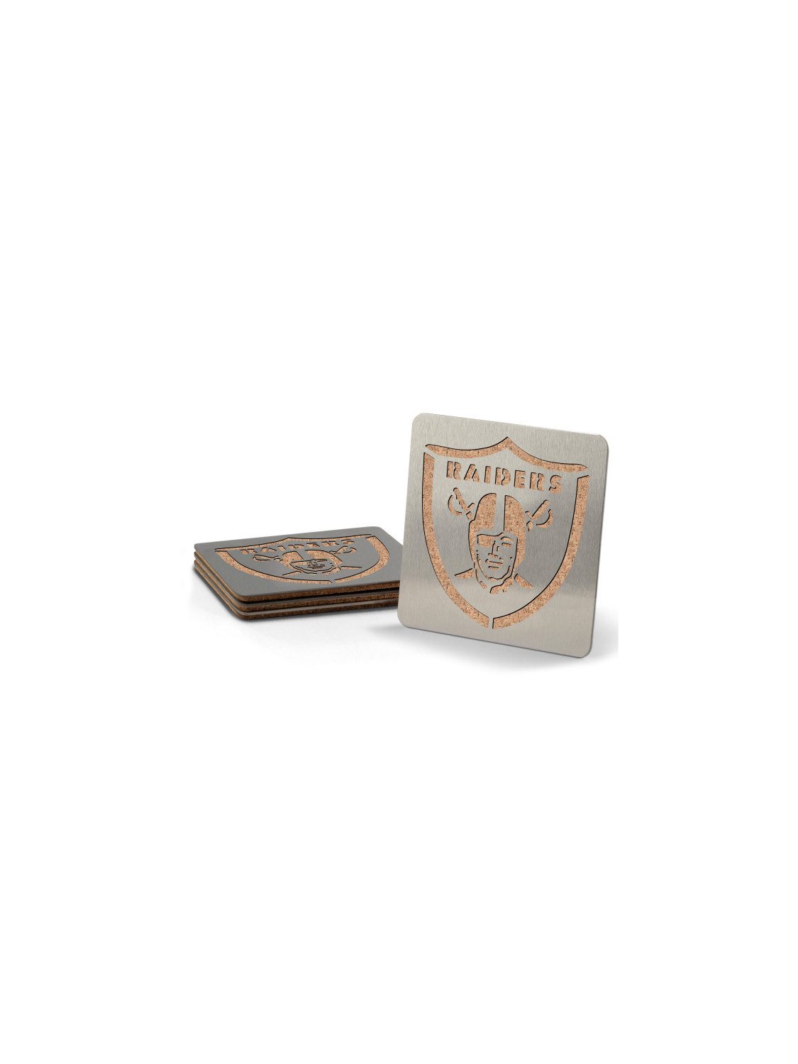 Las Vegas Raiders Getränkeuntersetzer Las Vegas Raiders Boaster Coaster 4er-Set