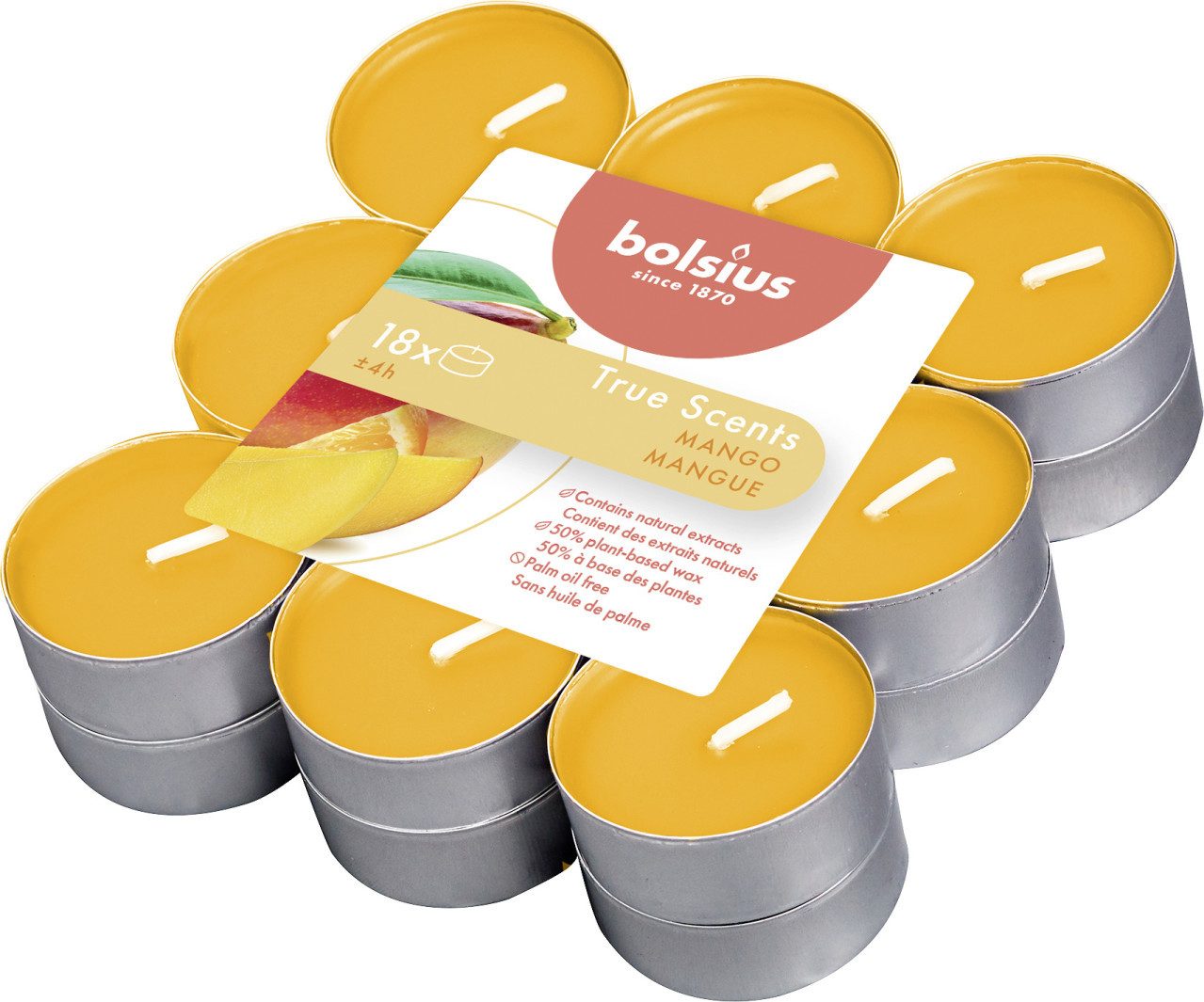 Bolsius Teelicht Bolsius Duftteelichter True Scents Mango Ø 3,8 cm günstig online kaufen