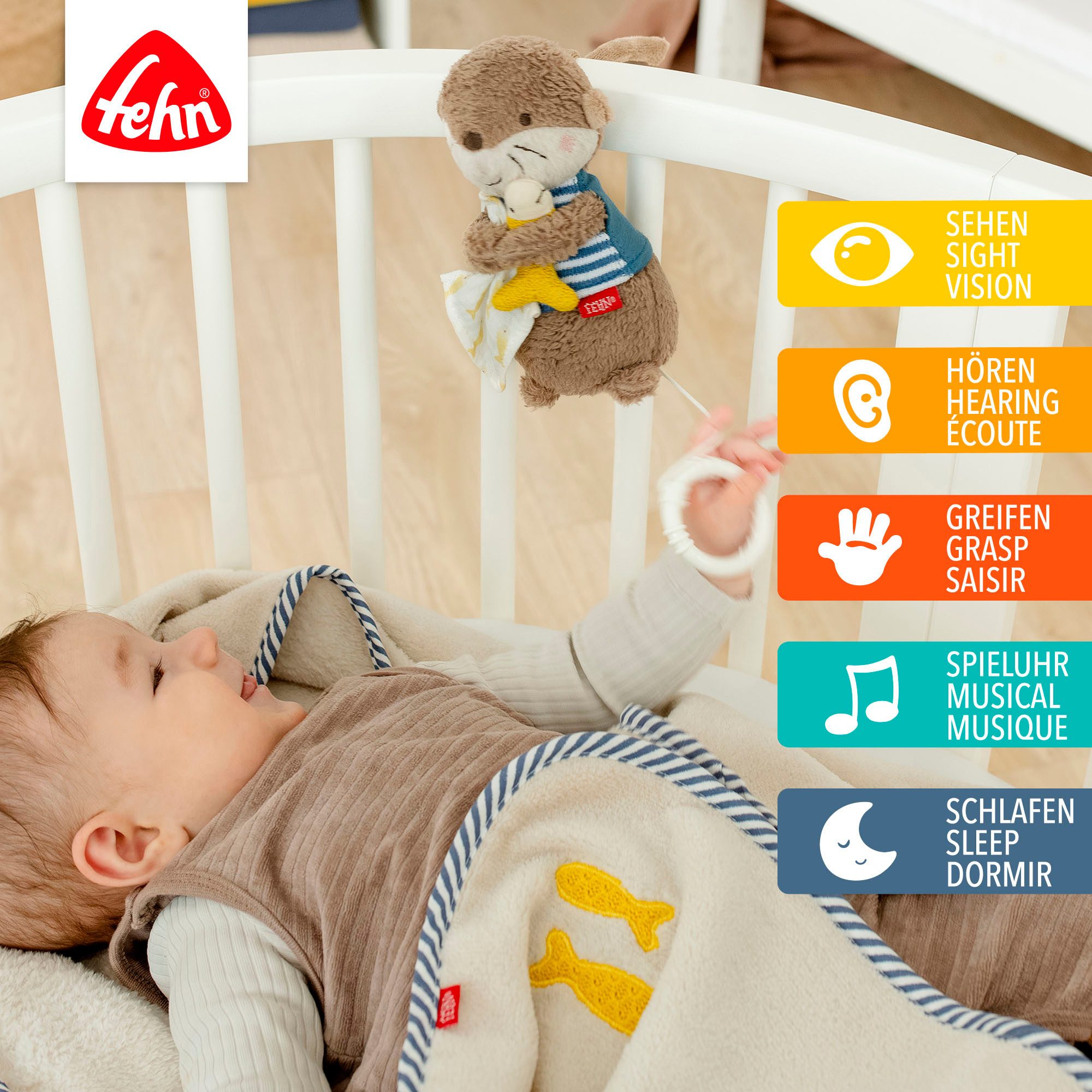Fehn Spieluhr Otter Theo, Mini-Spieluhr Otter günstig online kaufen