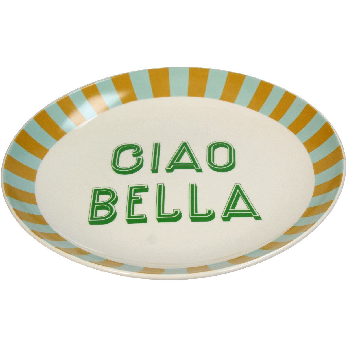 Kersten BV Teller Antipasti "Ciao Bella" Stoneware, (1 St), 25x25x3,5cm