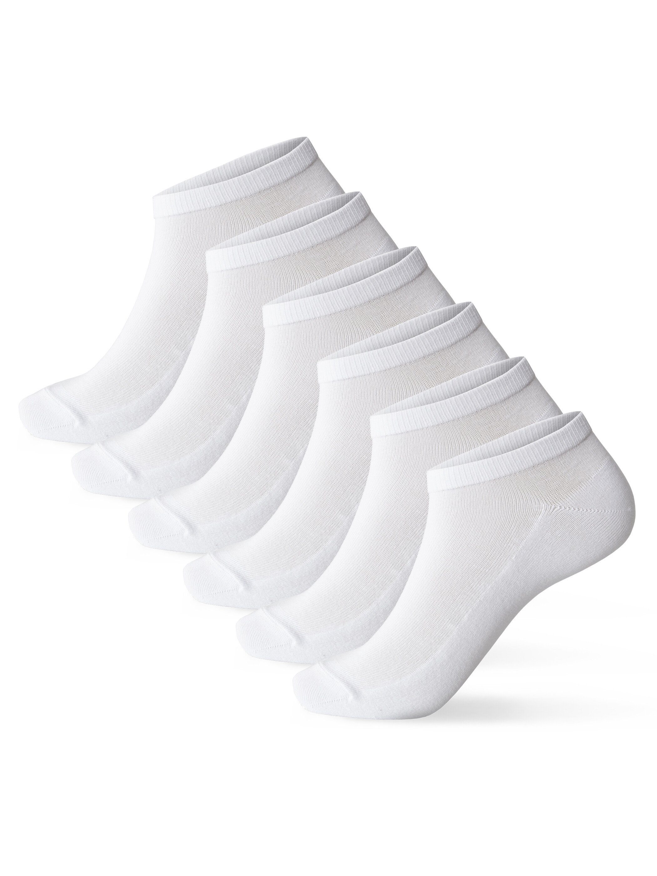 WOTEGA Sneakersocken Floki (Set, 114001) (Brilliant Weiß White Socken 6er-Pack) Sneaker modische