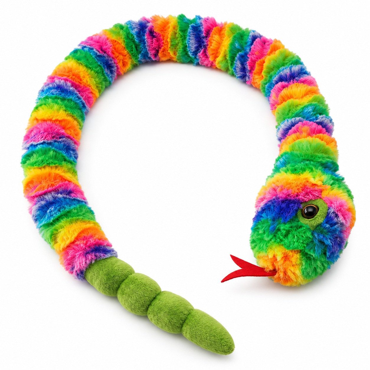 Jafri Toys Kuscheltier Plüschtier Plüschschlange XXL 100 cm Regenbogen Plüsch-Schlange (Set, 1-St., Geschenk-Set), Regenbogenschlange superweich und flexibel Geschenk für Kinder