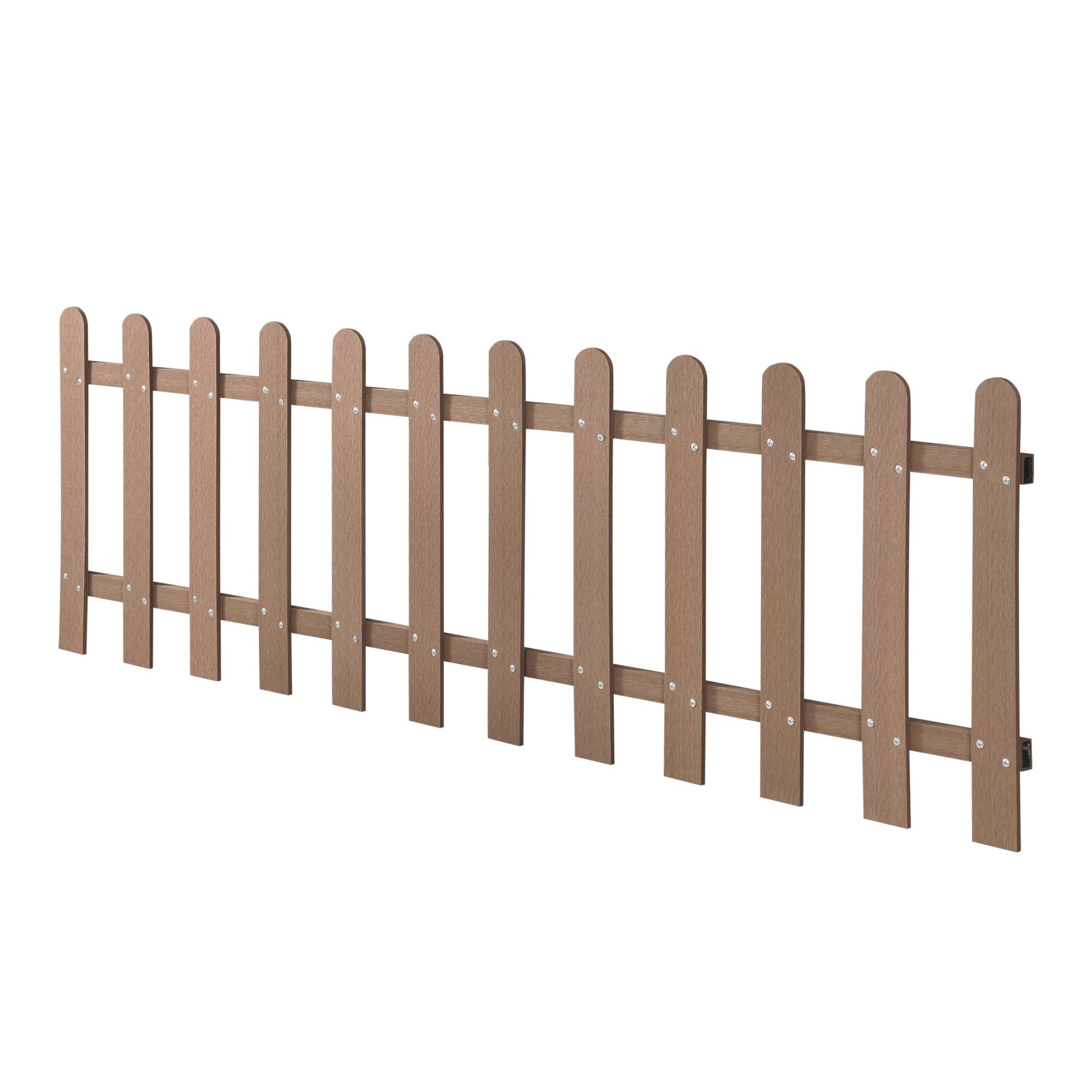 neu.holz Gartenzaun, »Elda« Lattenzaun WPC Friesenzaun 200x60cm Braun günstig online kaufen