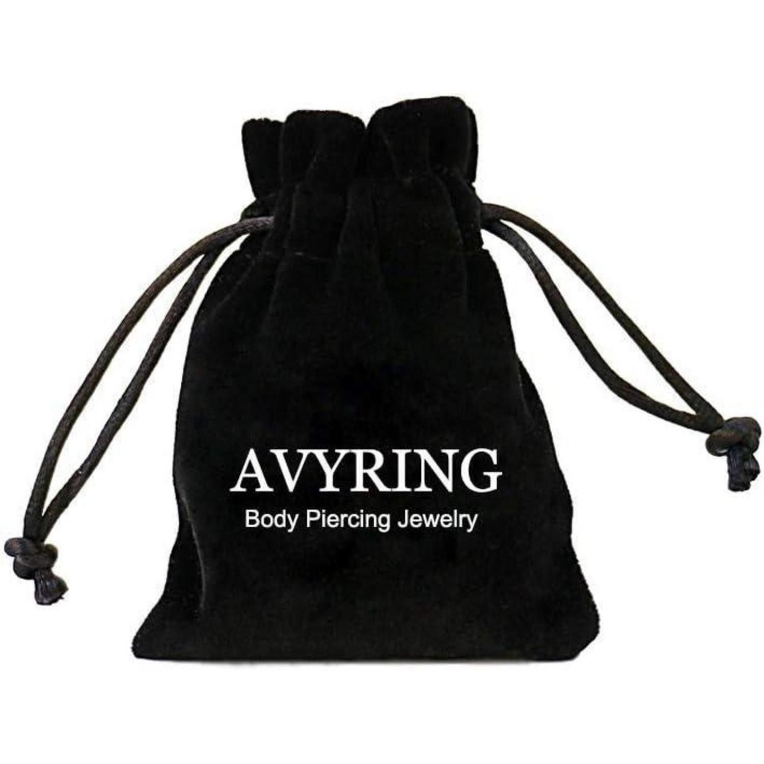 AVYRING Bauchnabelpiercing 14G Flexibles Schwangerschafts-Bauchnabelpiercing Bioflex verstellbar