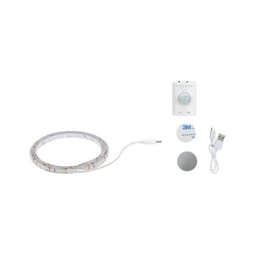 Paulmann LED-Streifen 1m inkl Akku 1,4W 3,7V weiß Kunststoff, 1-flammig, Bewegungsmelder- und Dämmerungssensor