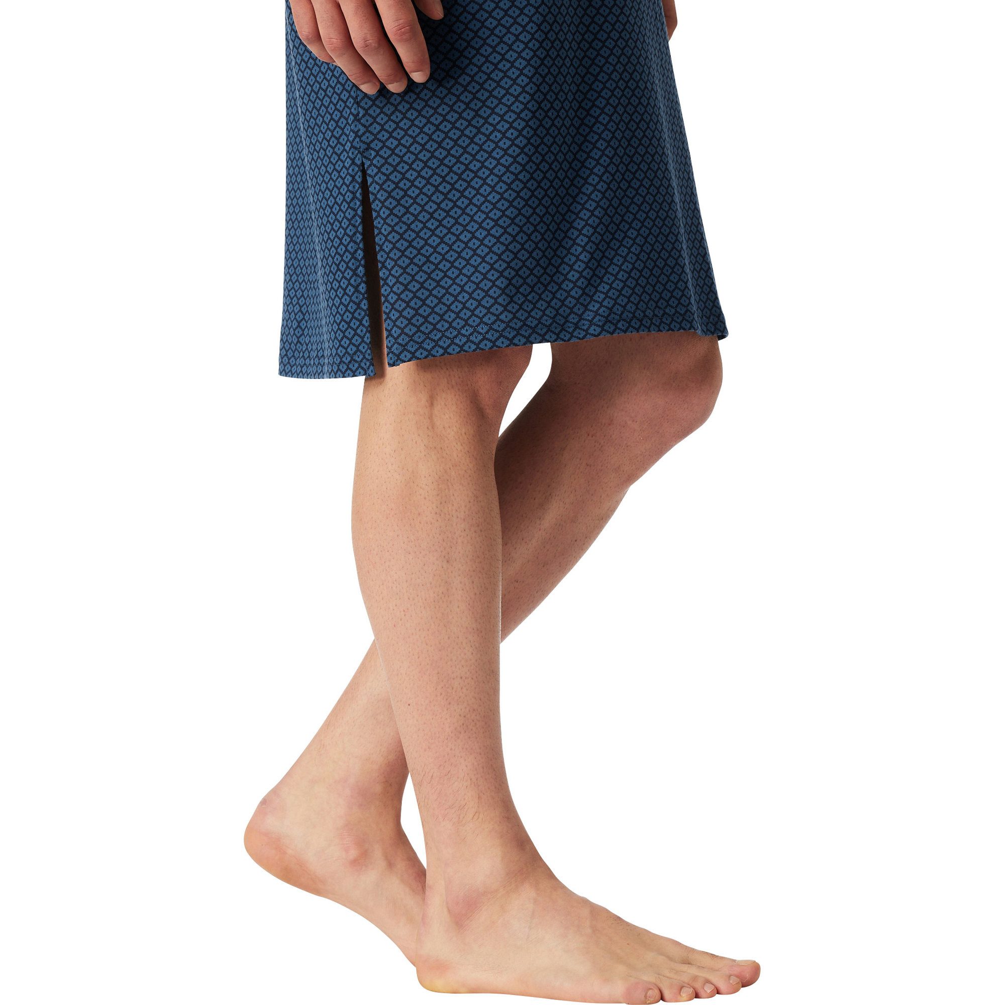 Schiesser Nachthemd Herren-Nachthemd Single-Jersey gemustert günstig online kaufen