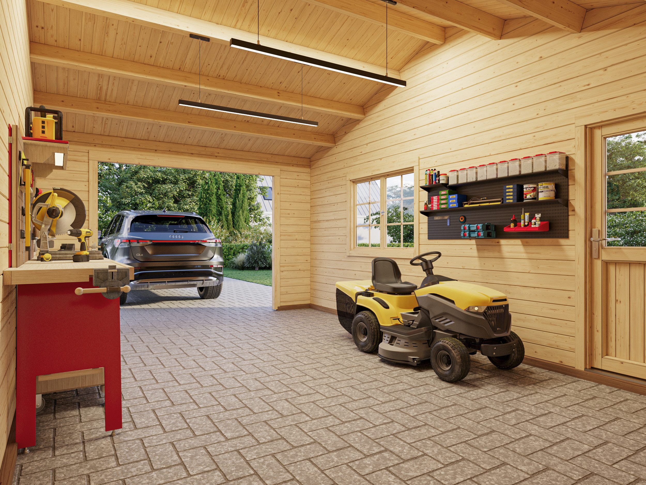 Palmako Garage Roger, ohne Tor, BxTxH: 706x619x316 cm
