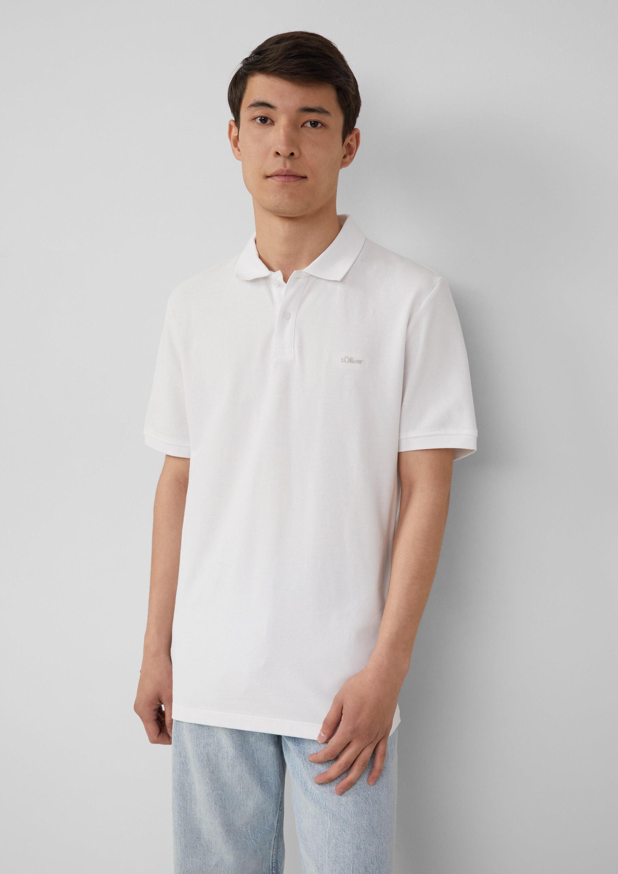 s.Oliver Kurzarmshirt Polo-Shirt Poloshirt aus Baumwollpiqué günstig online kaufen