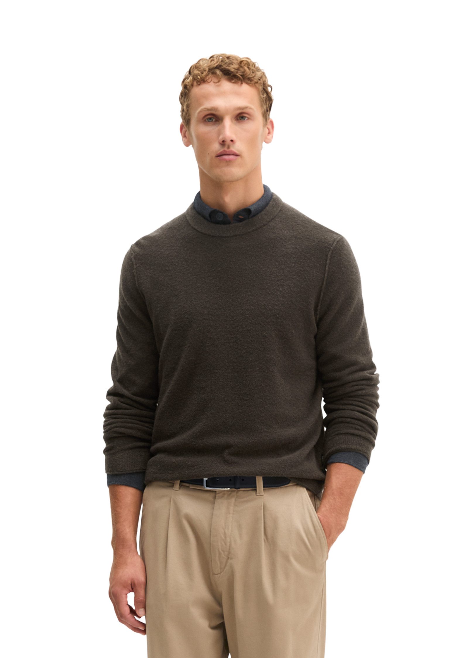 Marc O'Polo Strickpullover aus weichem Schurwoll-Mix