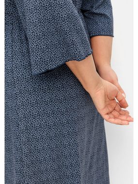 Sheego Jerseykleid Große Größen in Wickeloptik, mit Minimalprint