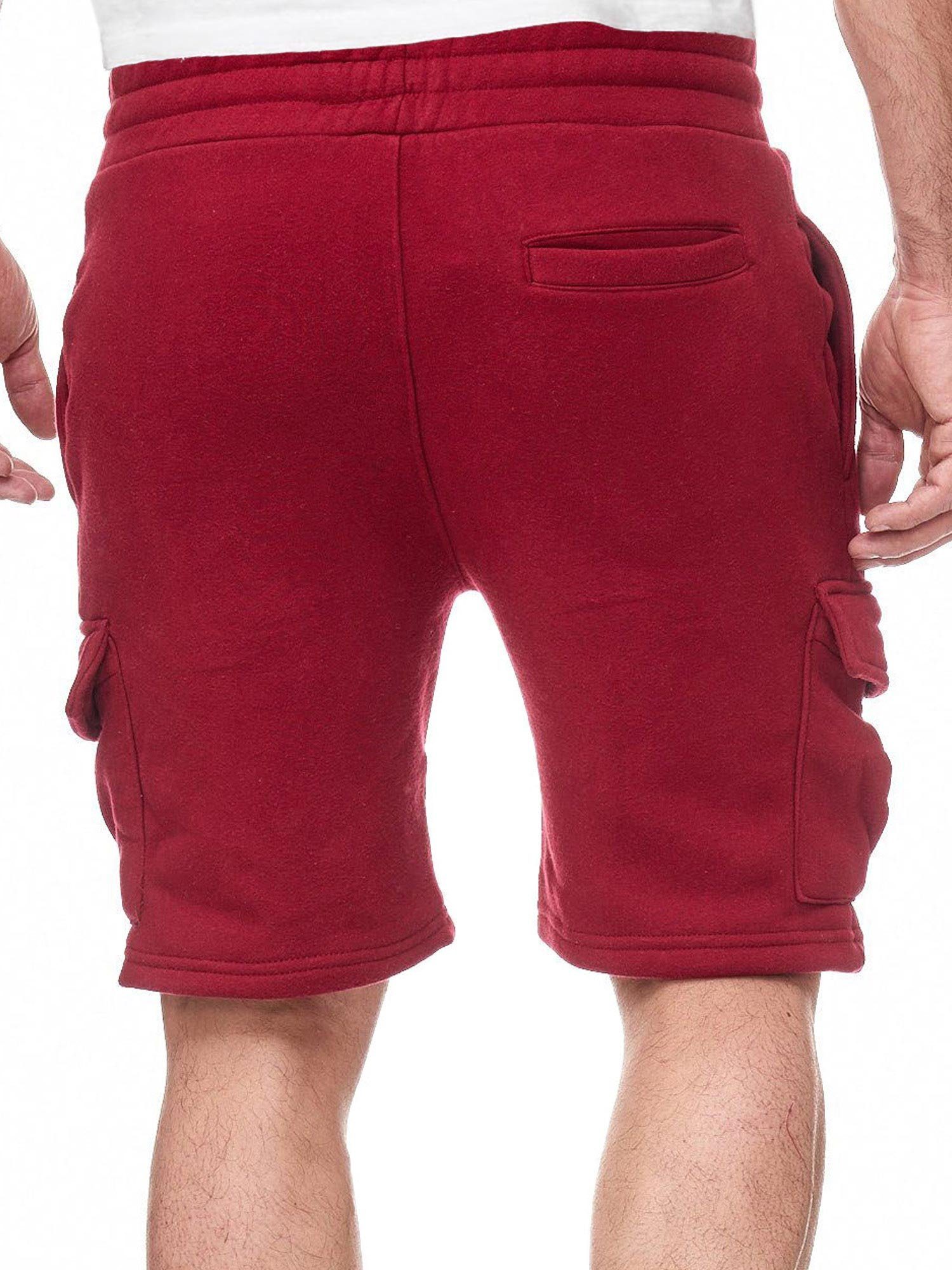 zeitlose bordeaux Hose moderne 18605 kurze Cargo Sweatshorts & Tazzio