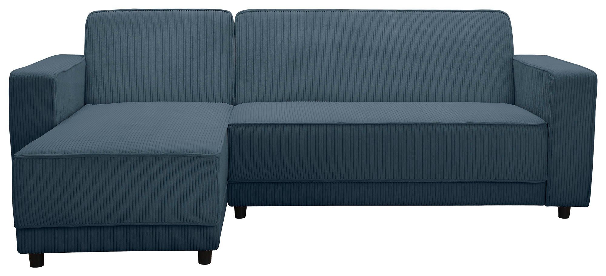 o. Rückenlehne, Home Schlafsofa der trendiger Schlaffunktion cm 230 Cord in (108/194,5cm), mit Dorel Allie Velours Relaxfunktion pflegeleichter Ecksofa