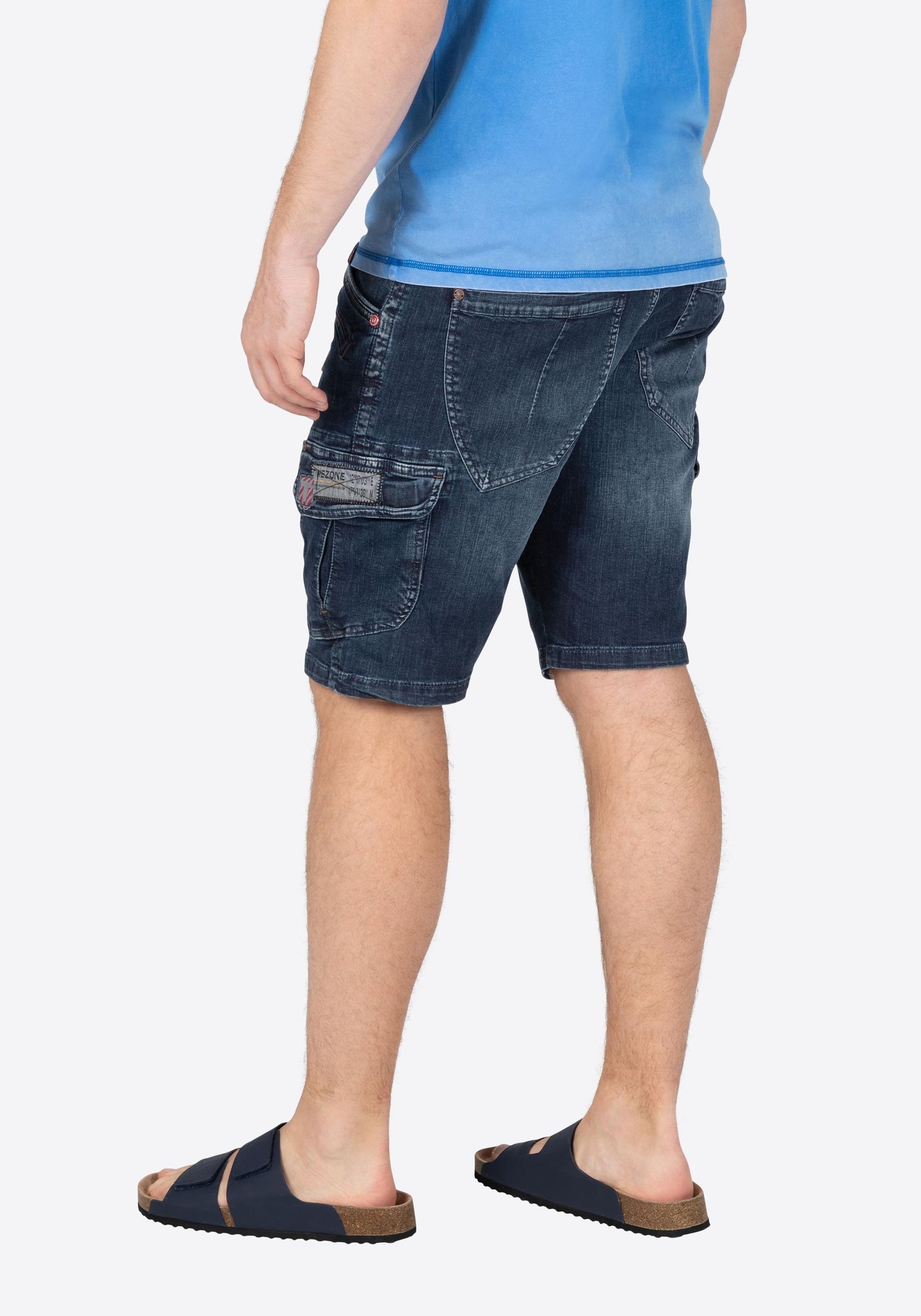 TIMEZONE Jeansshorts Cargo mit Reißverschlussdetails und für Herren (1-tlg) Baumwolle Regular Fit unifarben atmungsaktiv Reißverschluss – Bild 3 von 5