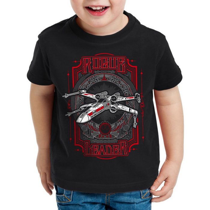 style3 Print-Shirt Kinder T-Shirt Red Leader t-65 x-wing
