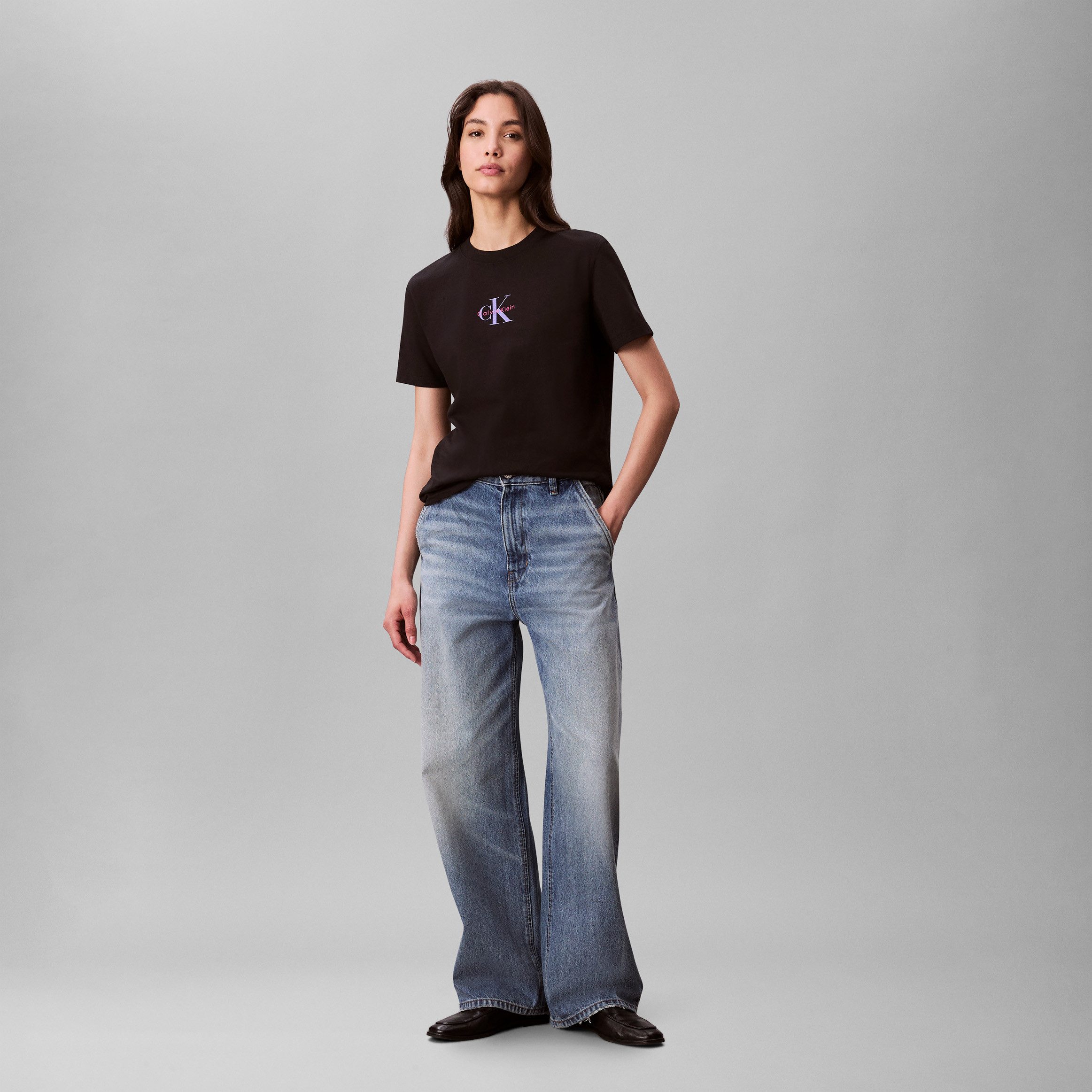 Calvin Klein Jeans Kurzarmshirt SS 20s CLASSIC LOGO TEE Mit Glitzer-Logo