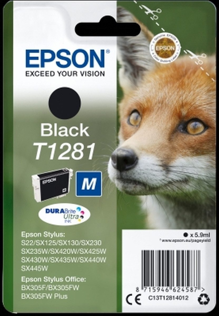 Tintenpatrone Epson T12814010 schwarz (10 Stück) Nachfülltinte