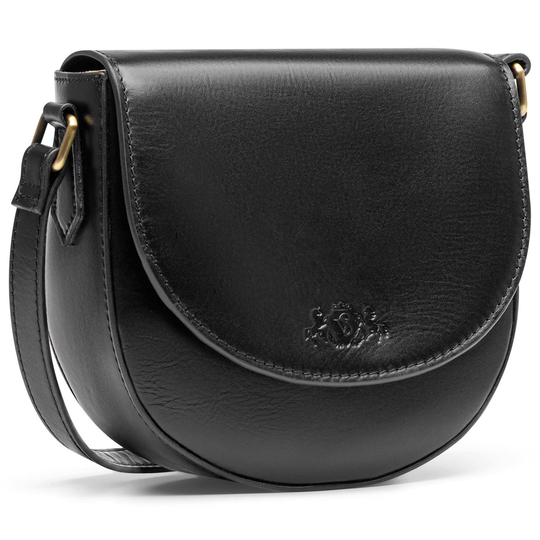 SID & VAIN Umhängetasche Umhängetasche Cross-Body Bag echt Leder Schultertasche schwarz, Ledertasche Umhängetasche & Schultertasche Damen Crossbody schwarz M