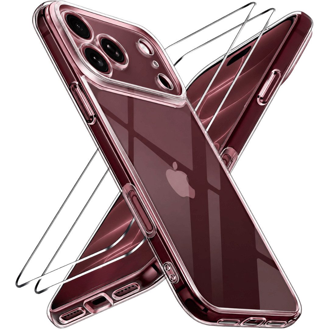 SmartUP Smartphone-Hülle + 2x Schutzglas für Apple iPhone 18 Pro Max Panzerfolie Display Case 6,9, integrierter Kameraschutz, präzise Aussparungen