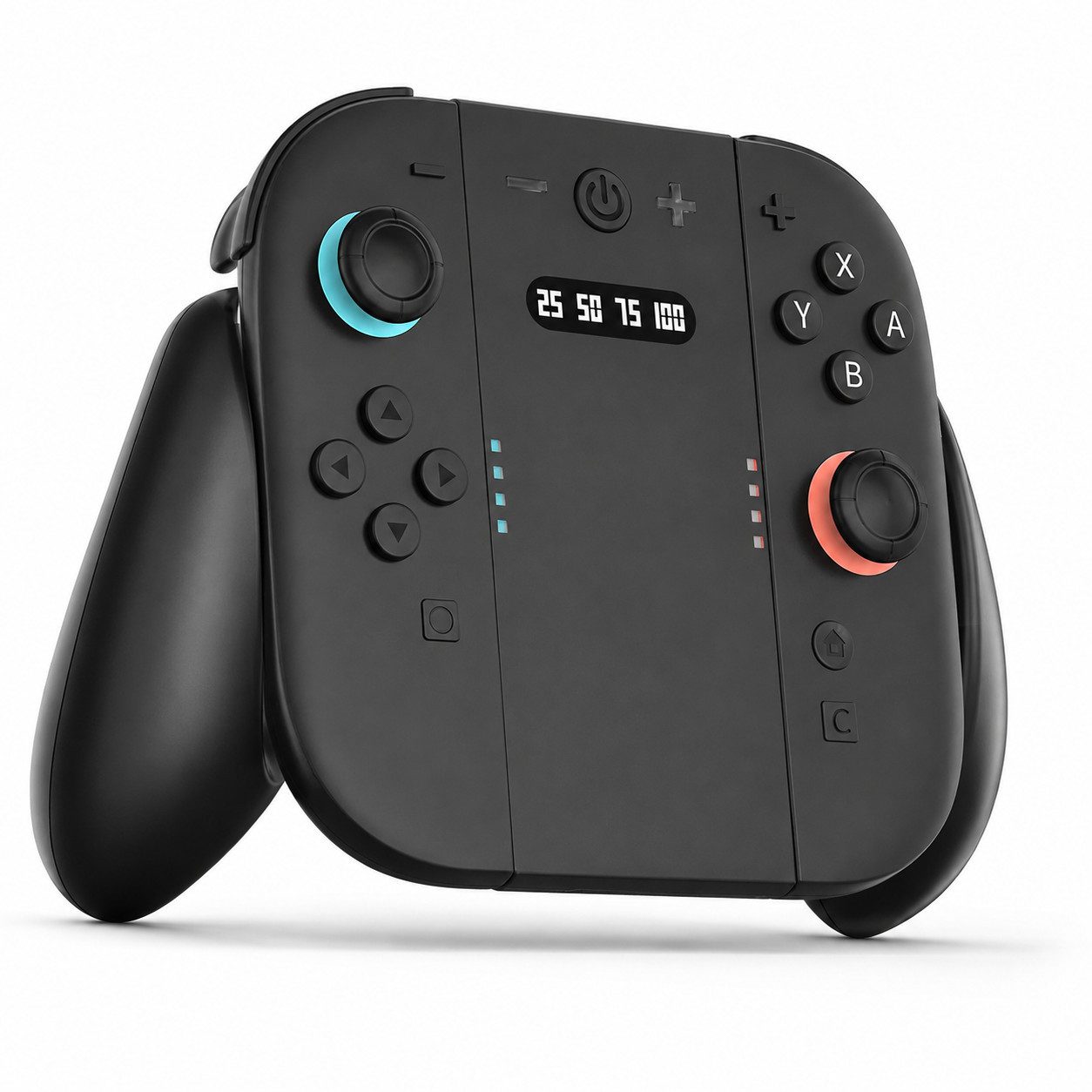 Fyrove Switch 2 Joy-Con Haltegriff mit Ladefunktion & Magnetverschluss Drohnen-Controller (Set, 1 St., magnetisch abnehmbar ergonomisch mit Ladeanzeige Aufladen während des)