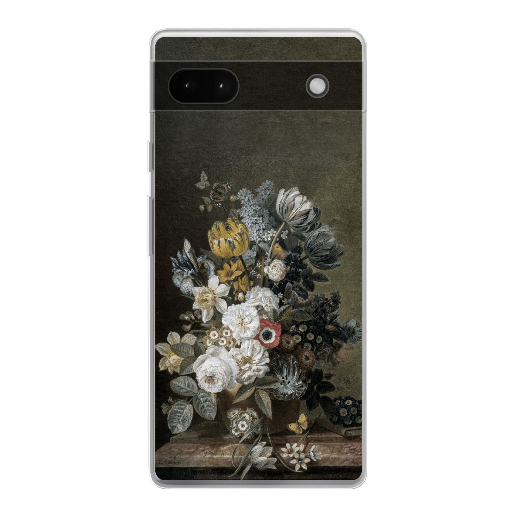 MuchoWow Handyhülle für Google Pixel 6a Stilleben mit Blumen - Alte Meister - Malerei, Phone Case, Silikon, Schutzhülle Dünn