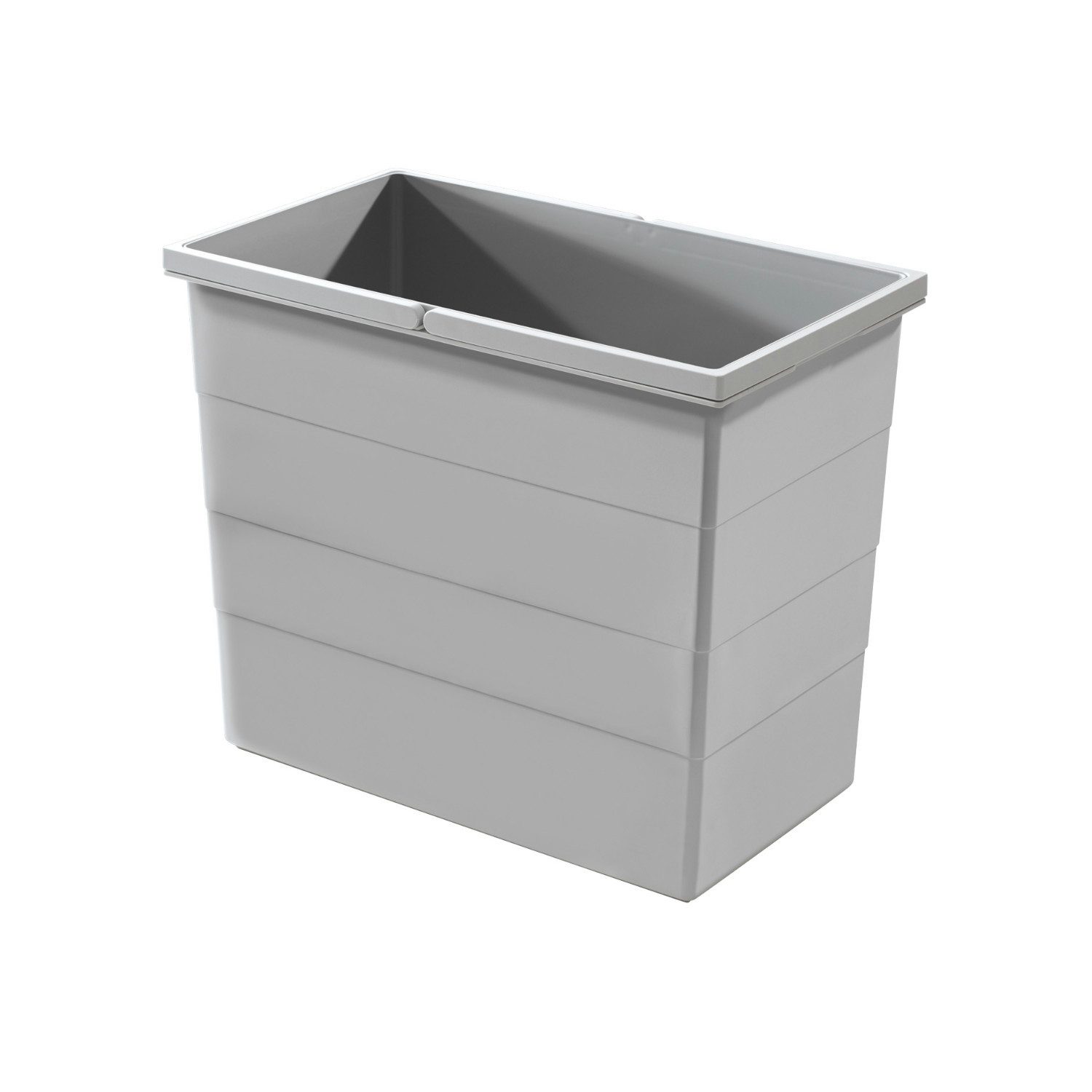 Hailo Einbaumülleimer Hailo 28 Liter Inneneimer 1125729 hellgrau 415 x 242 x 350 mm 2 Henkel