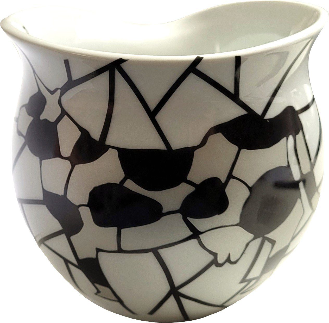Colani Tasse Jumbotasse große Tasse XXL Becher Kaffeetasse 550ml Kuh silber, 1-tlg., Porzellan, Spülmaschinenfest, Signatur außen, Schriftzug innen, Geschenkkarton