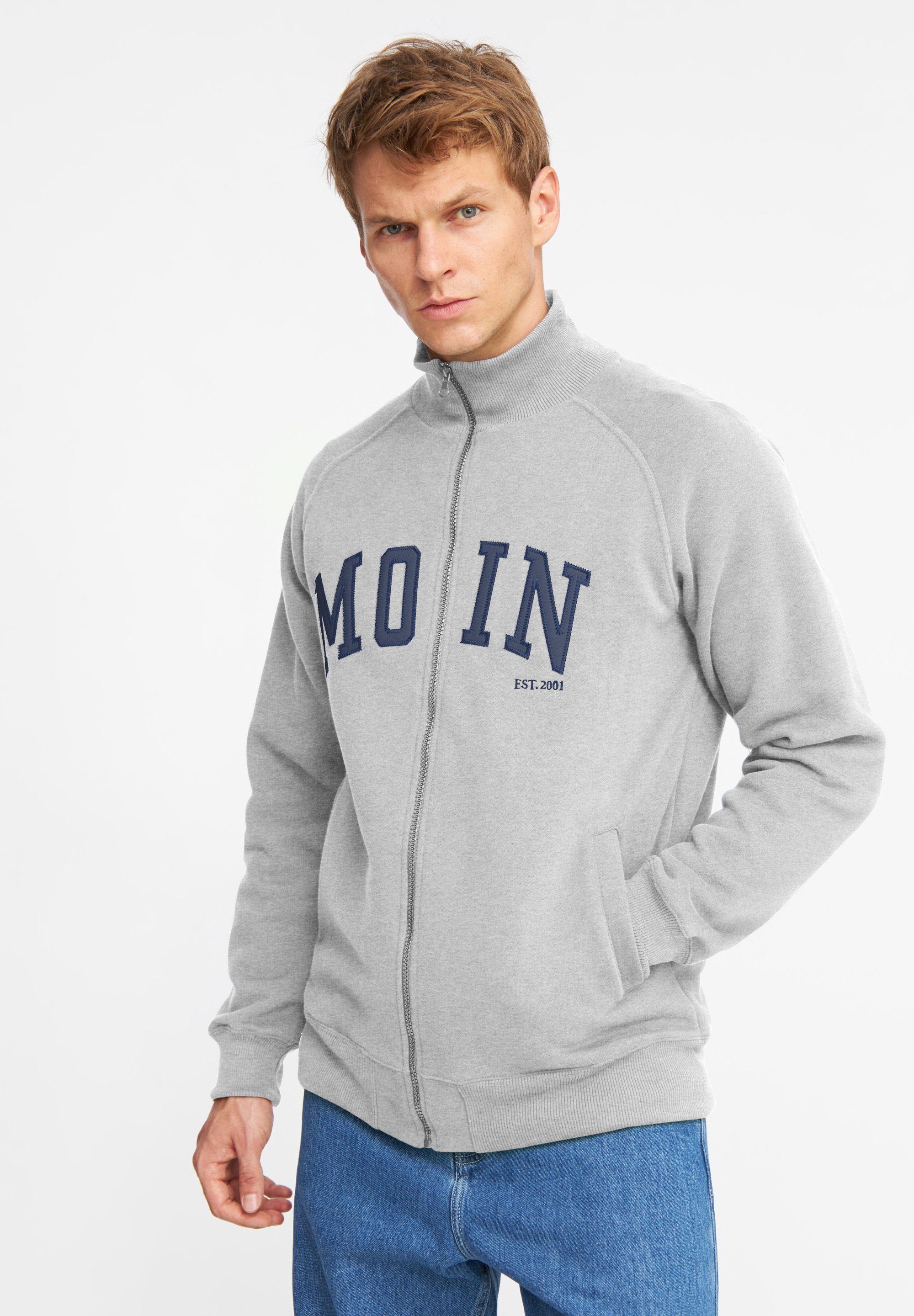 Portugal Sweatshirt melange weich, MOIN Super Made in Derbe grey