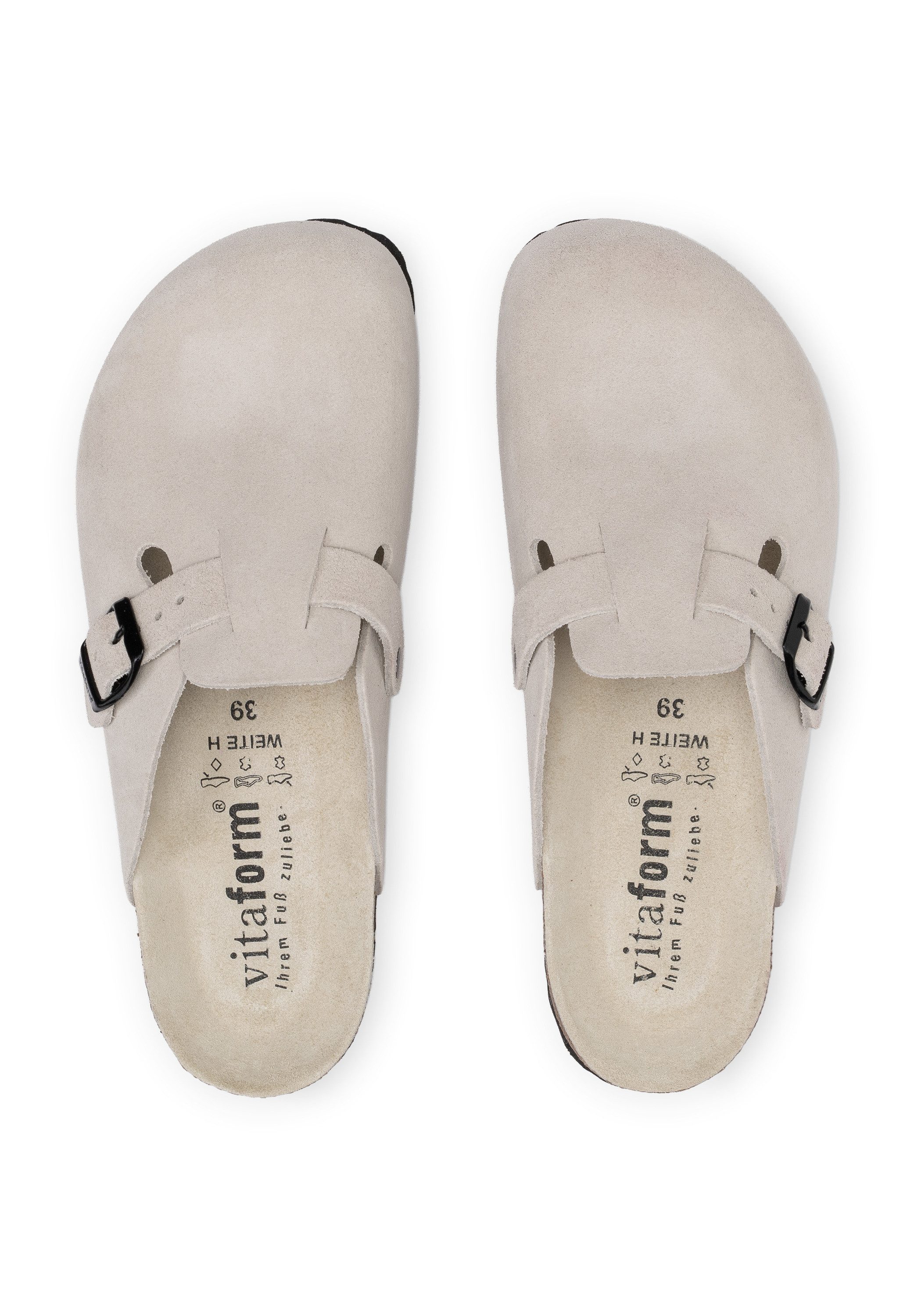 vitaform Unisex Clogs Veloursleder Hausschuh