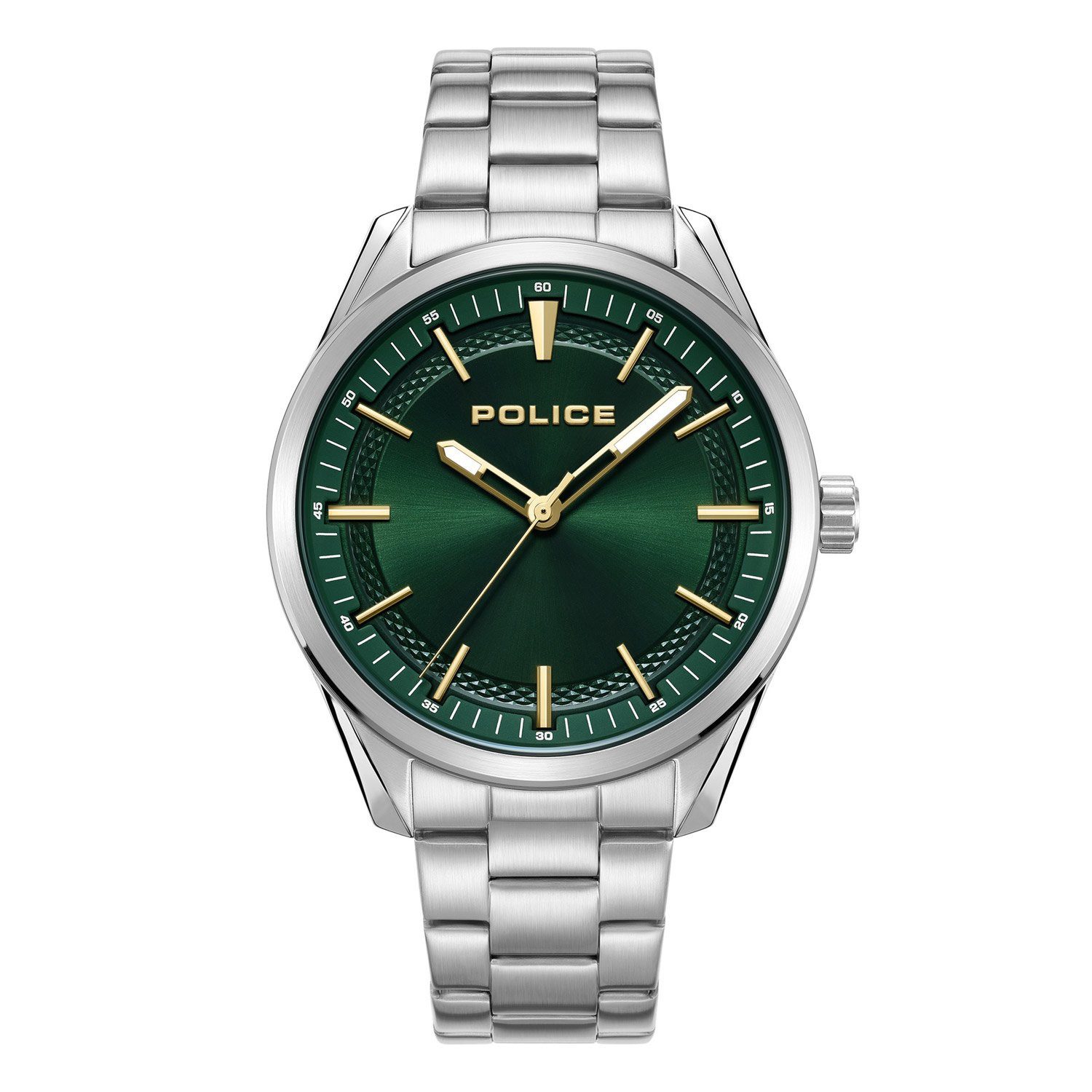 Police Quarzuhr Grille Edelstahl/Grün