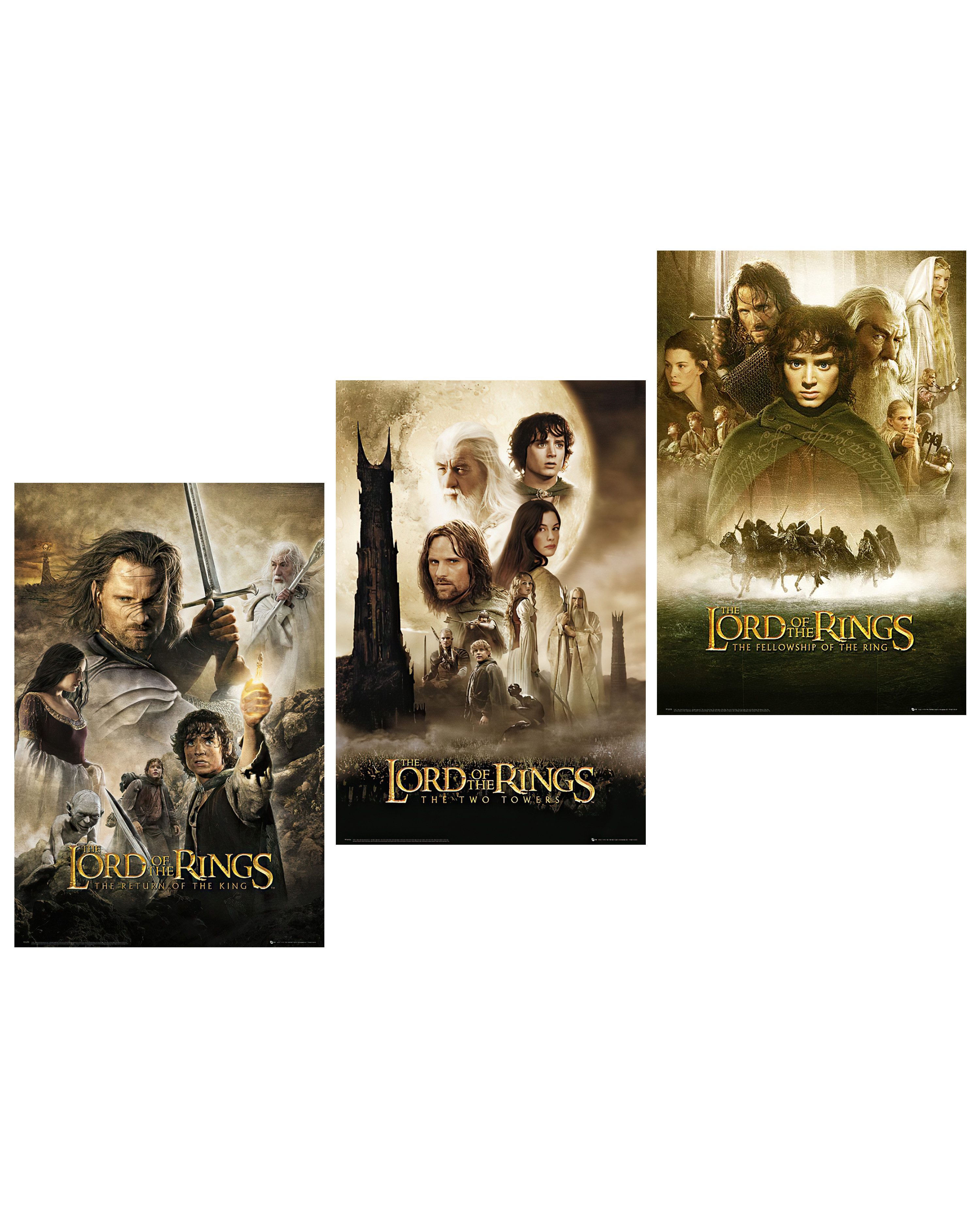 Close Up Poster Herr der Ringe Posterset 3 Filmplakate 61 x 91,5 cm
