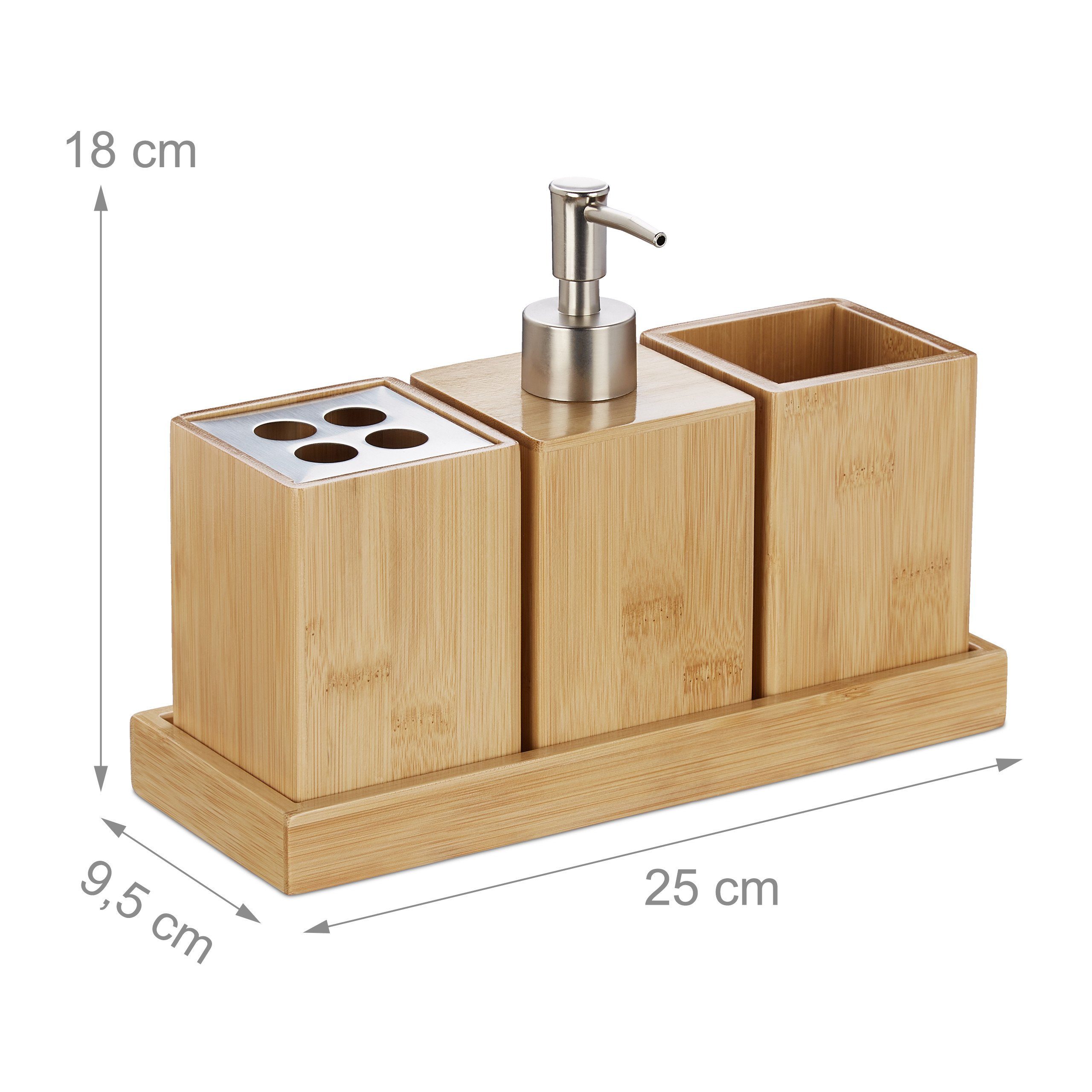 relaxdays Badezimmer-Set Badaccessoires Set