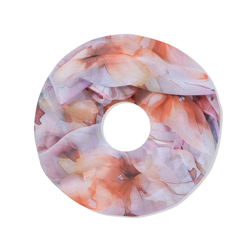 Loop Damen Schal mit Blumen-Muster Weich aus 100% Viskose