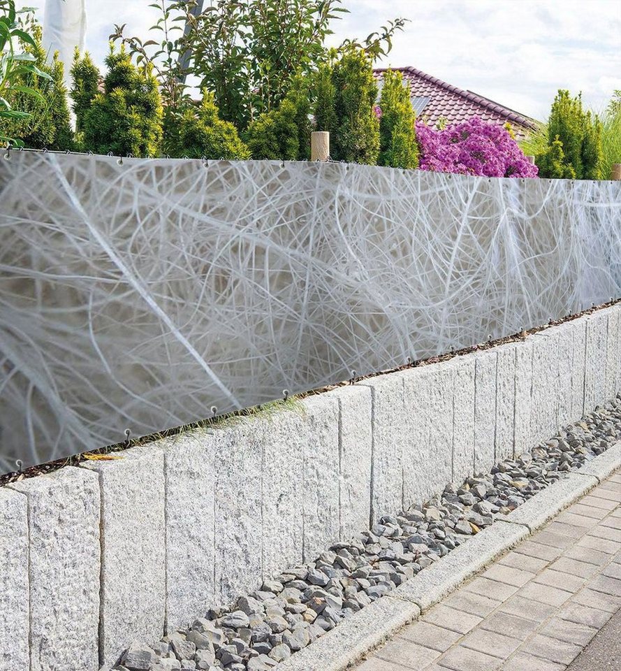 Thumbnail - MyMaxxi Sichtschutzzaunmatten Zaunbanner Wurzel weiß Sichtschutz Garten Zaun