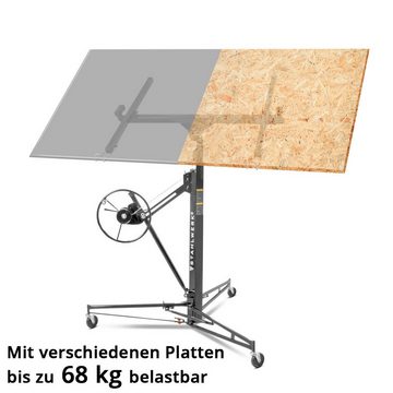 STAHLWERK Plattenheber Plattenheber 133-340 cm, bis 68 kg belastbar, -], Trockenbau-Elementen