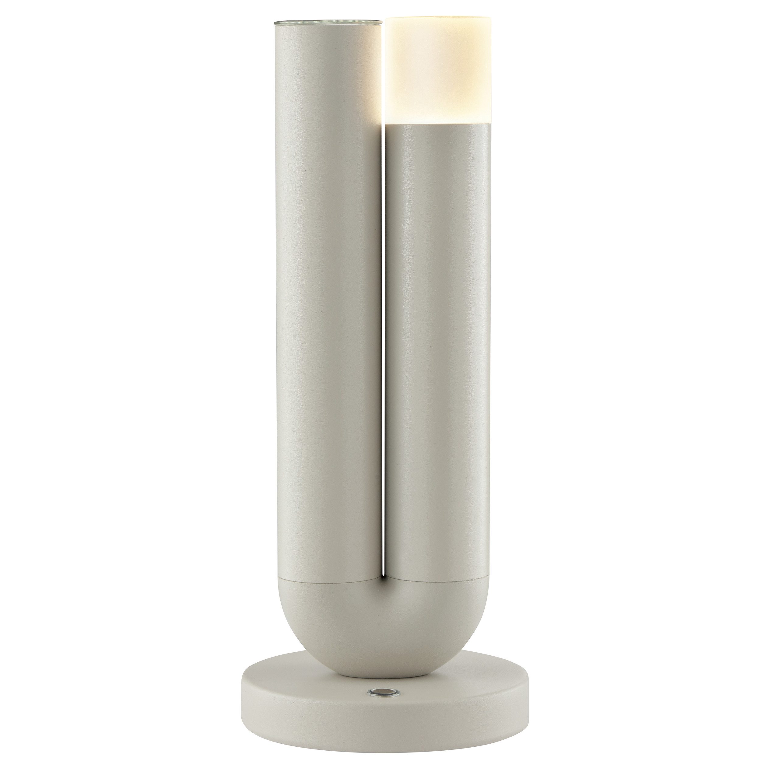 Brilliant LED Tischleuchte Sayu, Dimmfunktion, USB-Ladefunktion, LED fest integriert, Warmweiß, LED Akku-Leuchte mit Vase, 27 cm, 250lm, 2700K, Wireless Charging