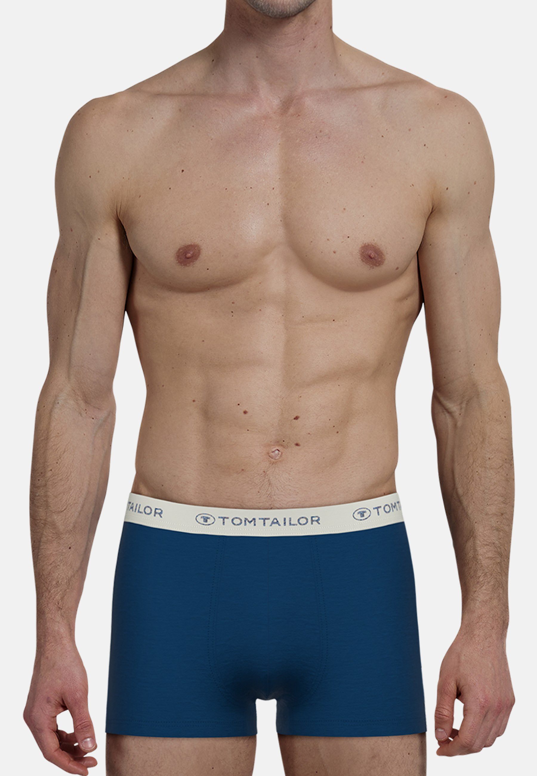 TOM TAILOR Boxershorts Longford (2er Pack) weich, bequem, eng, elastisch, Logobund, Baumwollmix