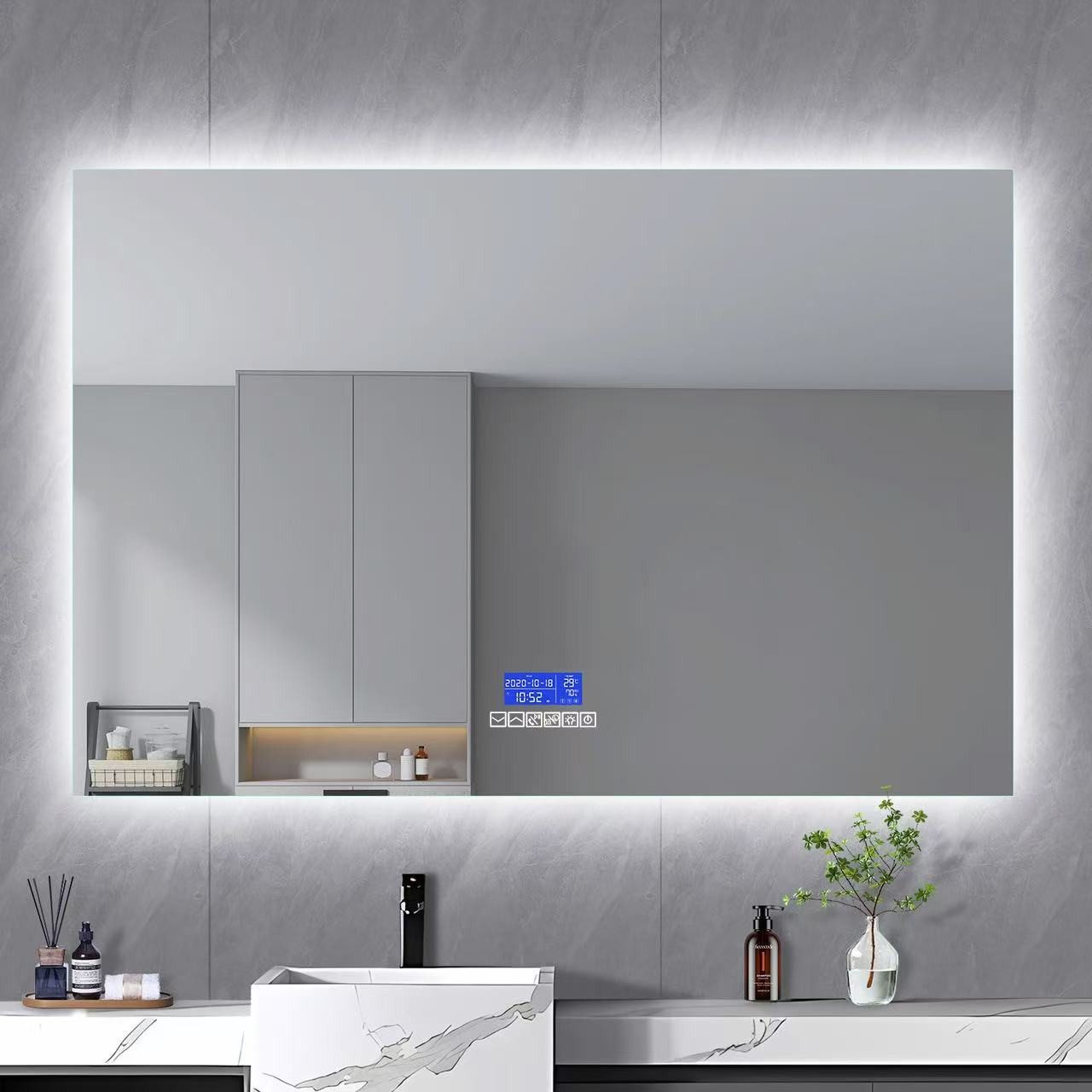 Furnishings Home Badspiegel Badezimmerspiegel rahmenlos Kosmetikspiegel günstig online kaufen