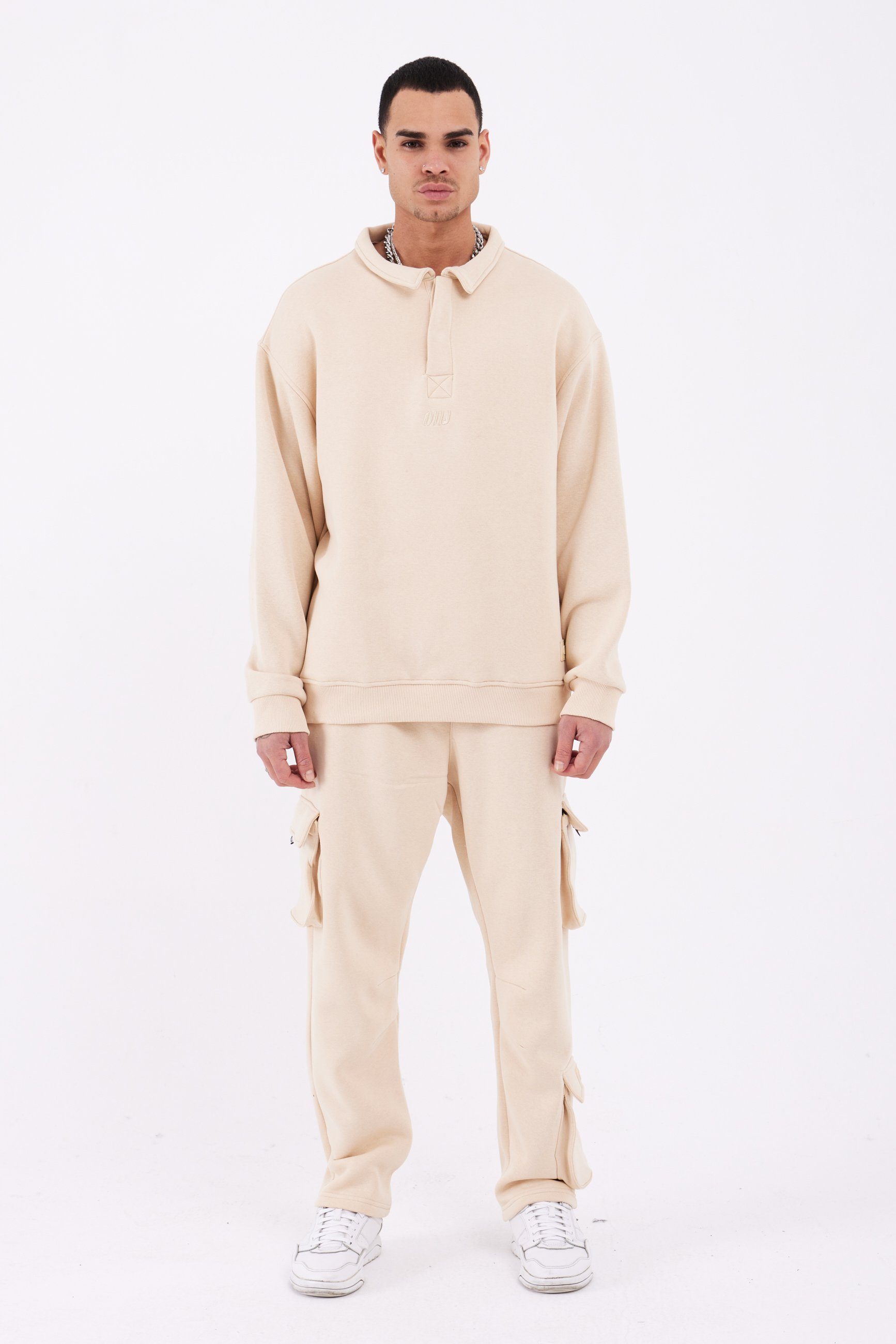 COFI Casuals Jogginganzug Jogginganzug Set Baumwolle Jogger Hoodie Pullover Oversize Fit