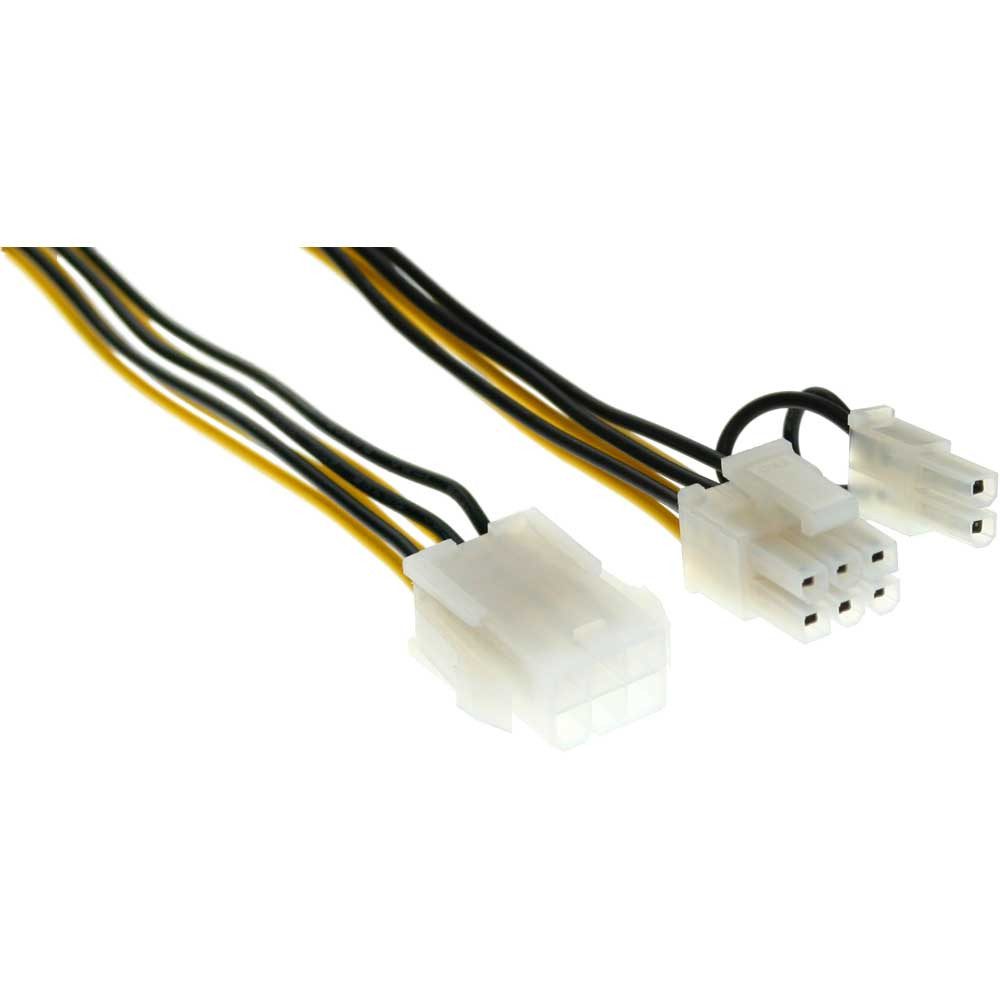 Inline Stromadapter intern 6pol zu 8pol für PCIe (PCI-Express) Grafikkarten w Audio- & Video-Kabel