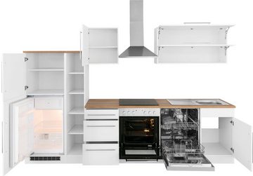 Kochstation Küchenzeile KS-Samos, mit E-Geräten, Breite 310 cm