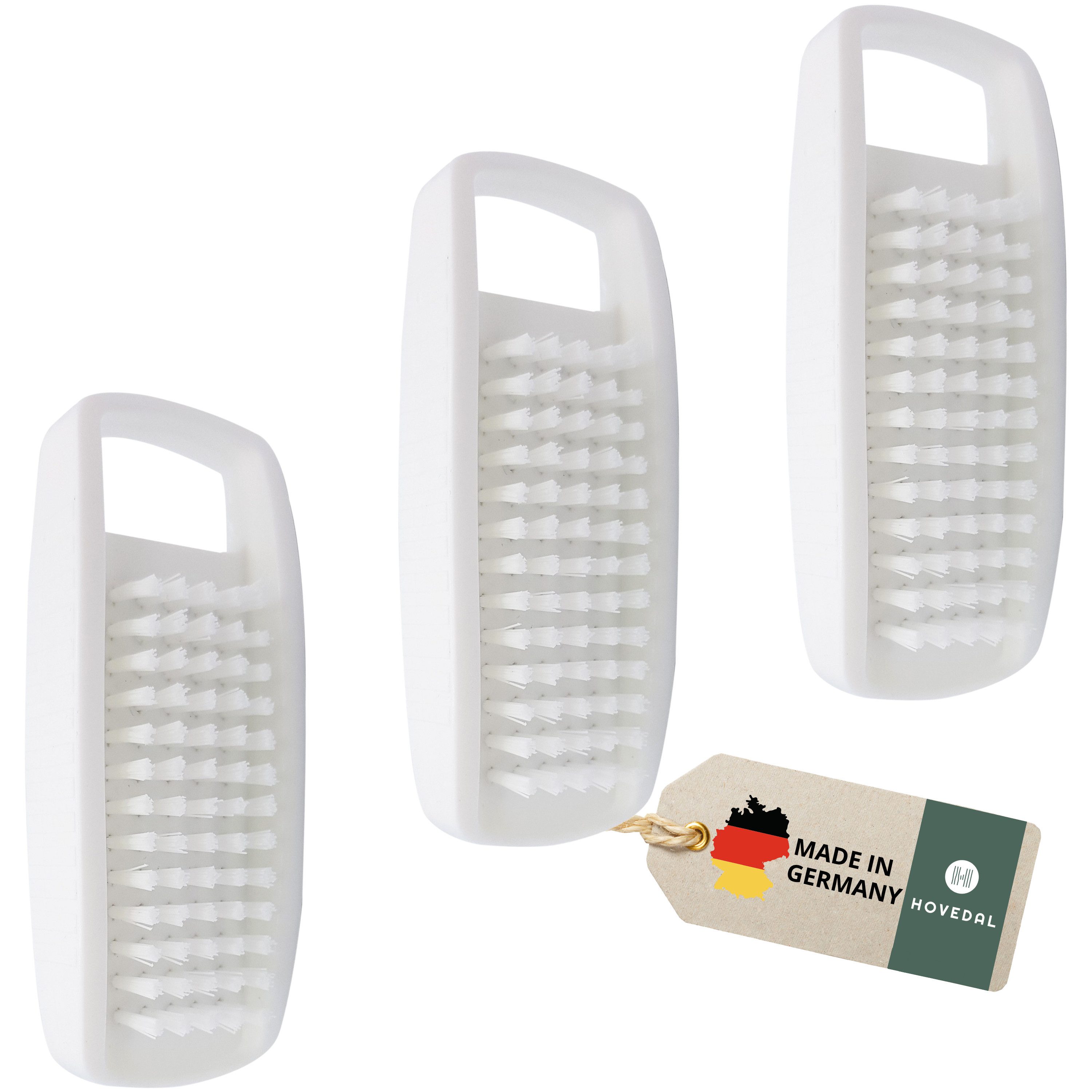 Hovedal Nagelbürste 3er Set Ersatz Nagelbürste, Nachfüllset für Halterung, Handwaschbürste, Handbürste zum Aufhängen, Nagelbürsten für Halter, Waschbürste