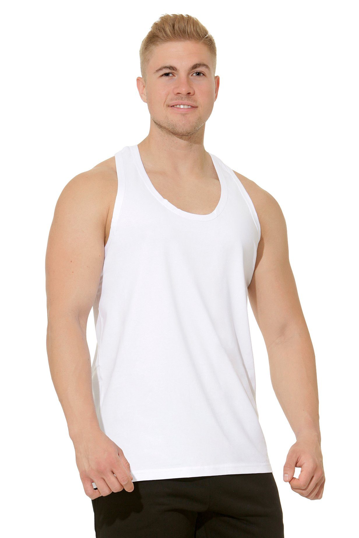 Stark Soul® Muscleshirt Muscle Shirt, U-Neck mit Racer-Back Lockerer Schnitt mit U-Ausschnitt